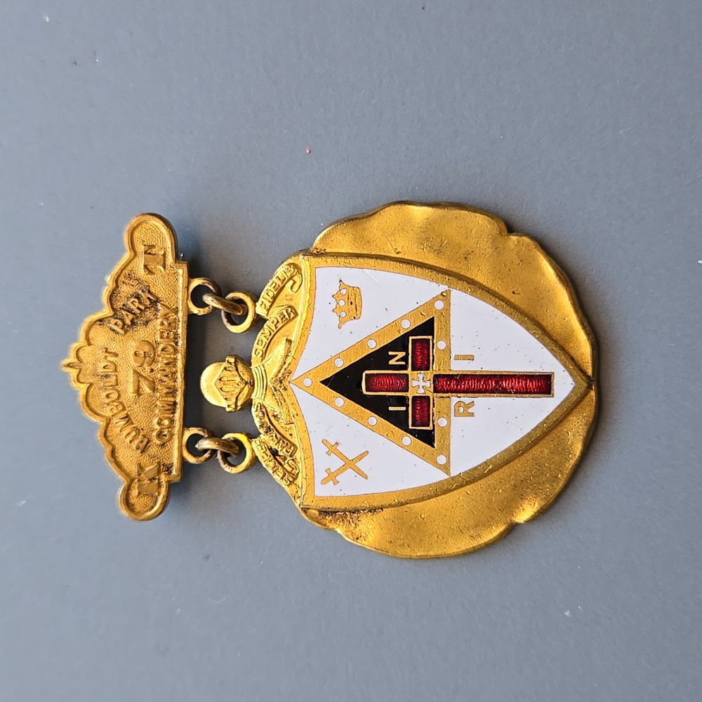 Vintage Humbolt Park Commandery 79 Knights Templar Medal Pin Badge Medallion